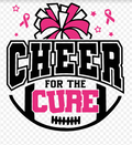 Cheer For The Cure DTF Transfer – Awareness Ribbon Design
