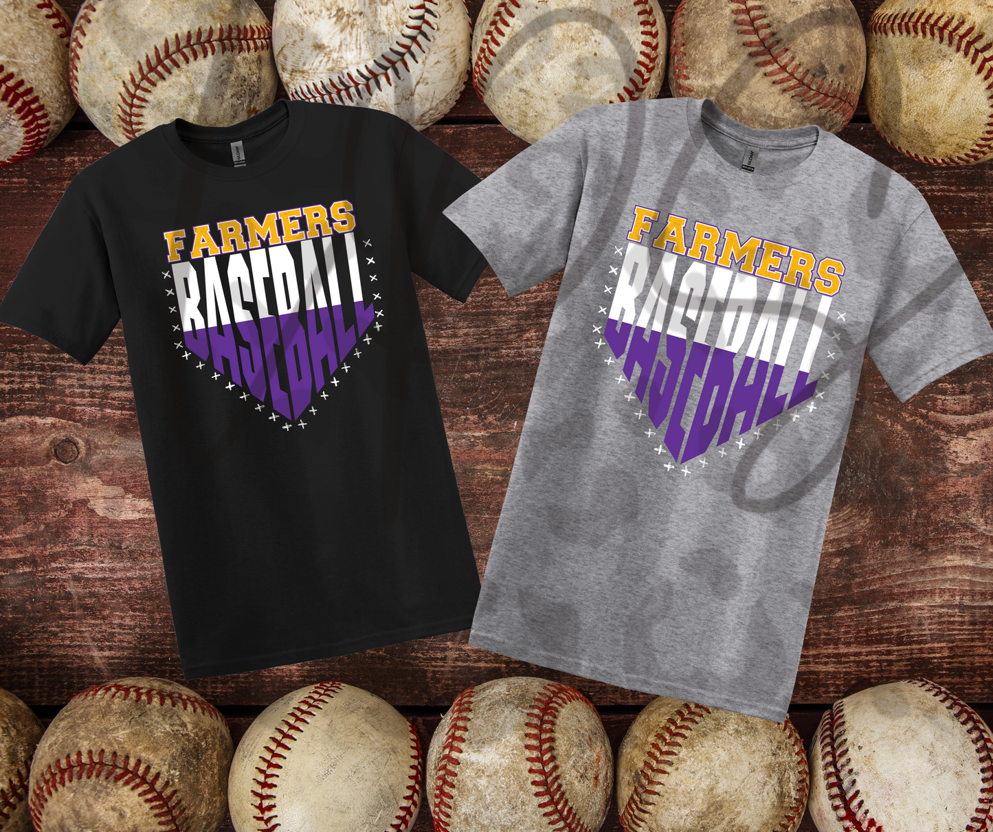 Farmers Baseball Home Plate Shirt