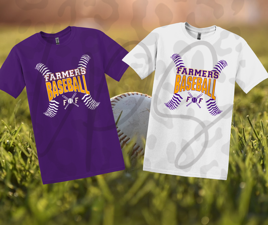 Farmers Baseball  with Stiches Shirt