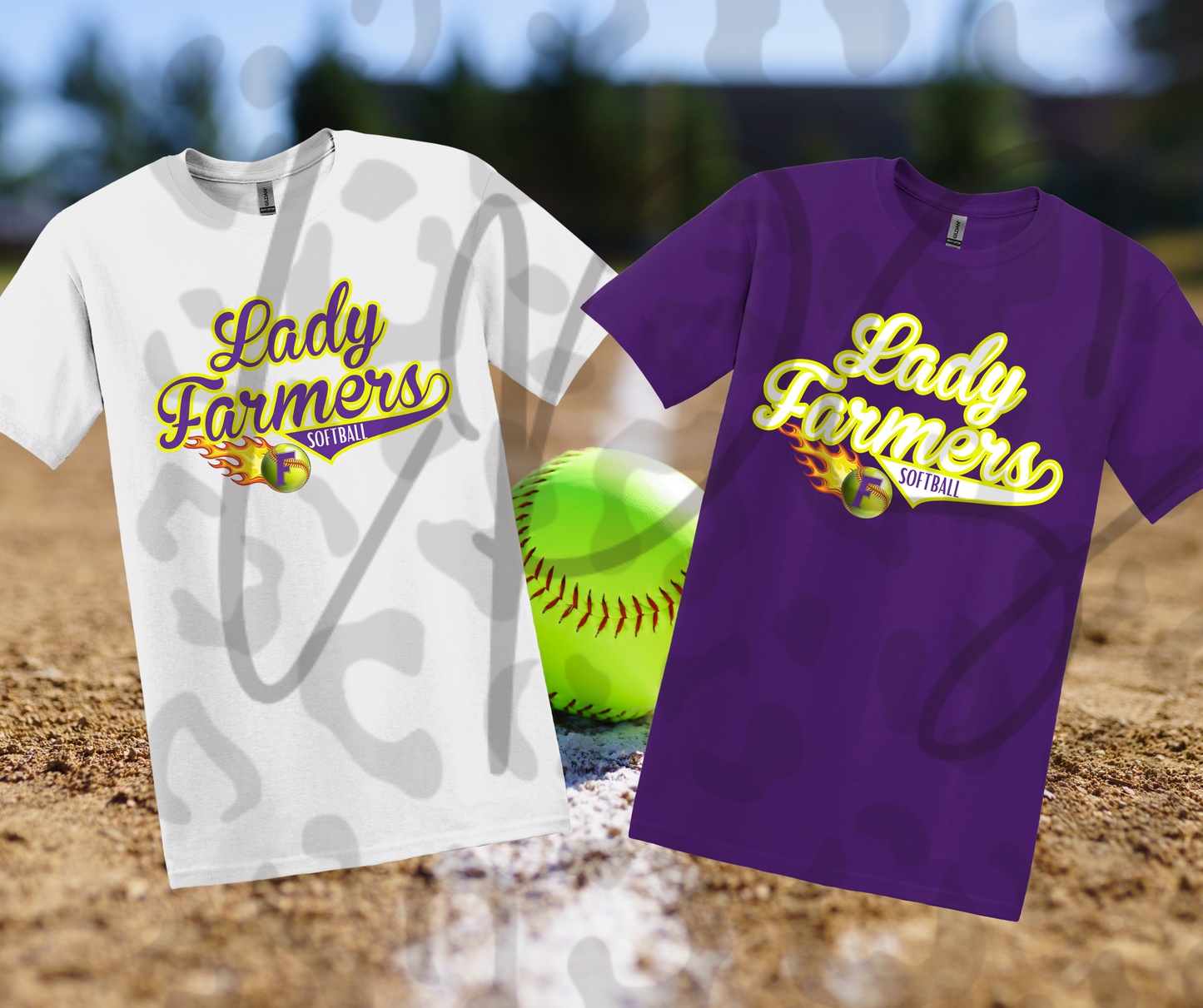 Lady Farmers Softball Baseball T-shirt