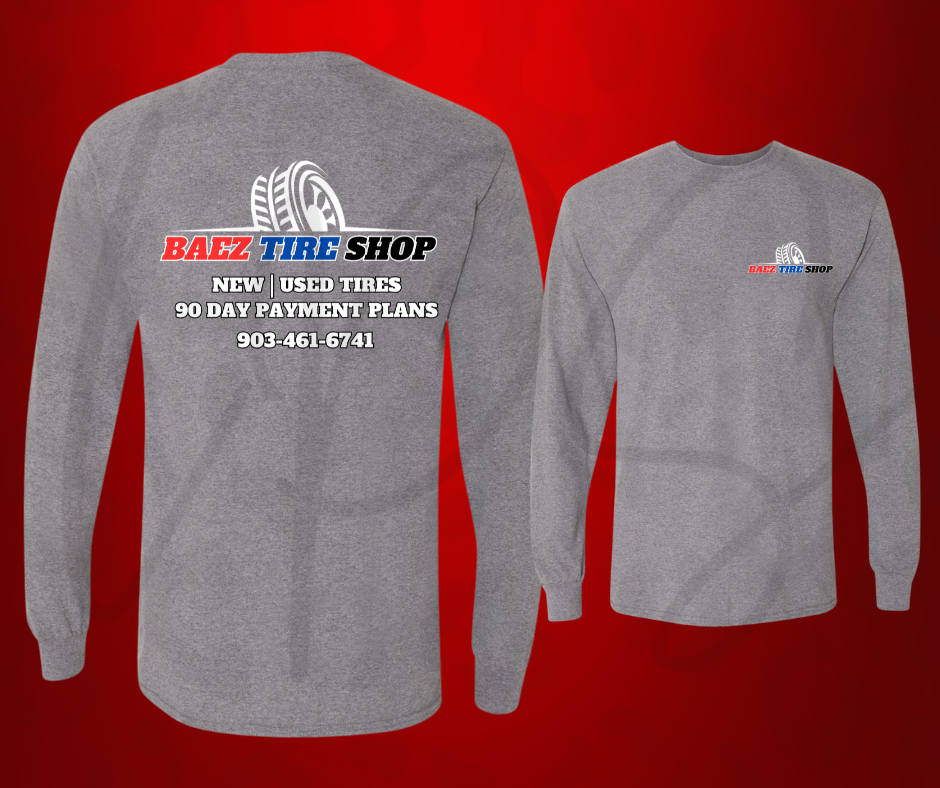 Baez Tire Shop Navy Blue Longsleeve with Hoodie Dri-Fit