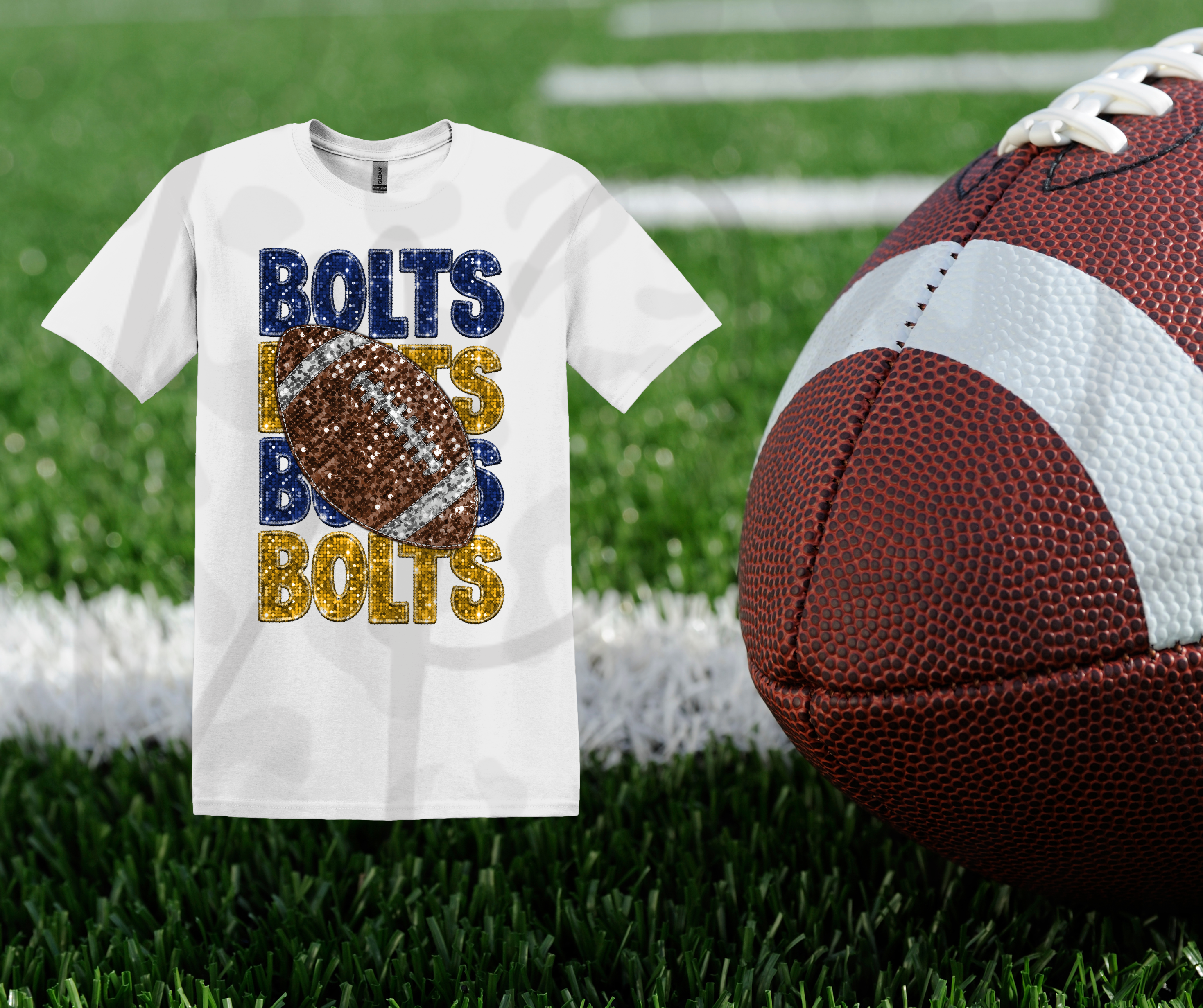 Bolts Football Shirt – Bold Game Day Fan Spirit Tee