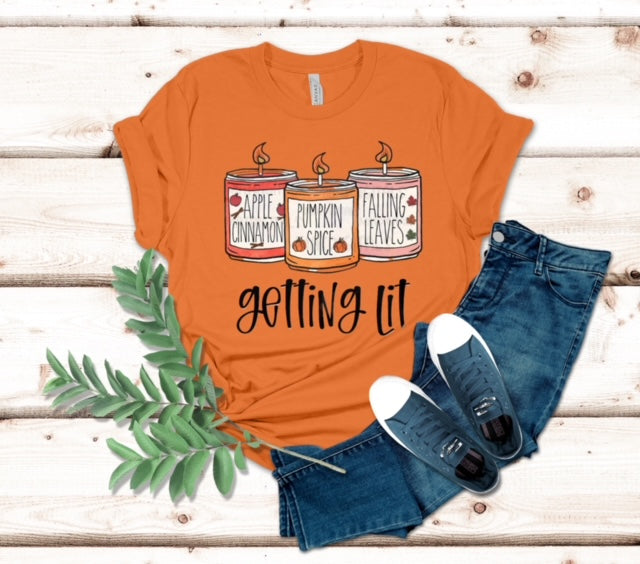 Getting Lit T-Shirt – Funny Teacher Reading Pun Graphic Tee