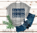 Cowboys Cowboys Cowboys Shirt – Bold Football Fan Game Day Tee