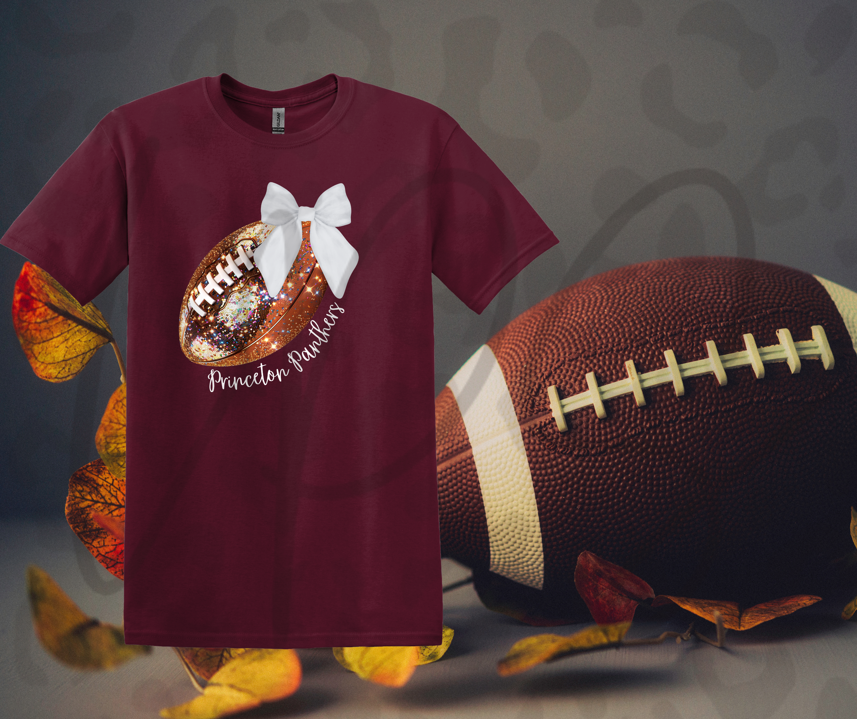 Princeton Panthers Football White Bow Tee – Cheer Cute & Loud for Your Panthers