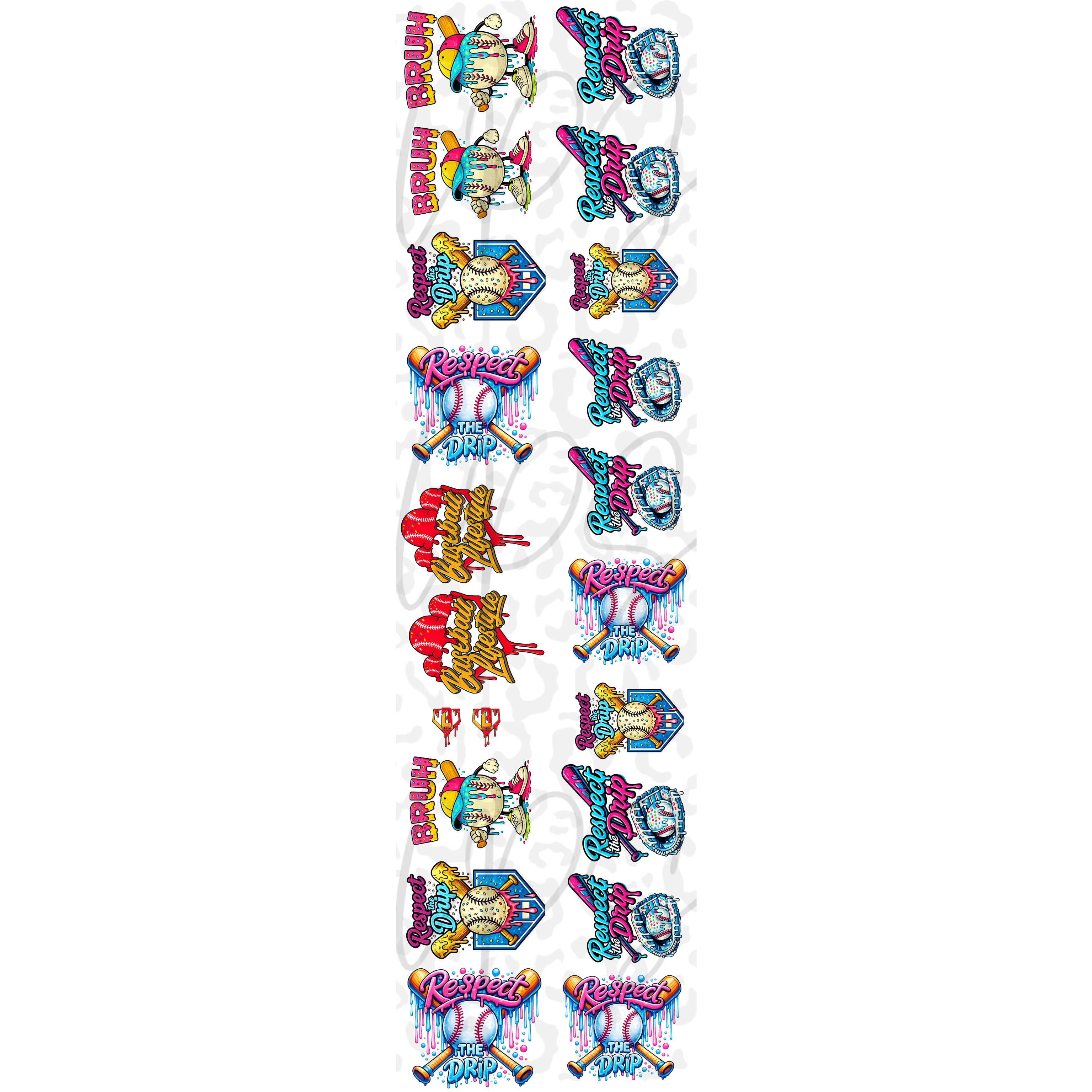 Youth Drip Baseball Sheet Builder – Custom Prints Made Easy