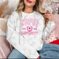 Cupid University PNG – Pink Collegiate Valentine Clipart | Cute Retro Campus Love Sublimation Design