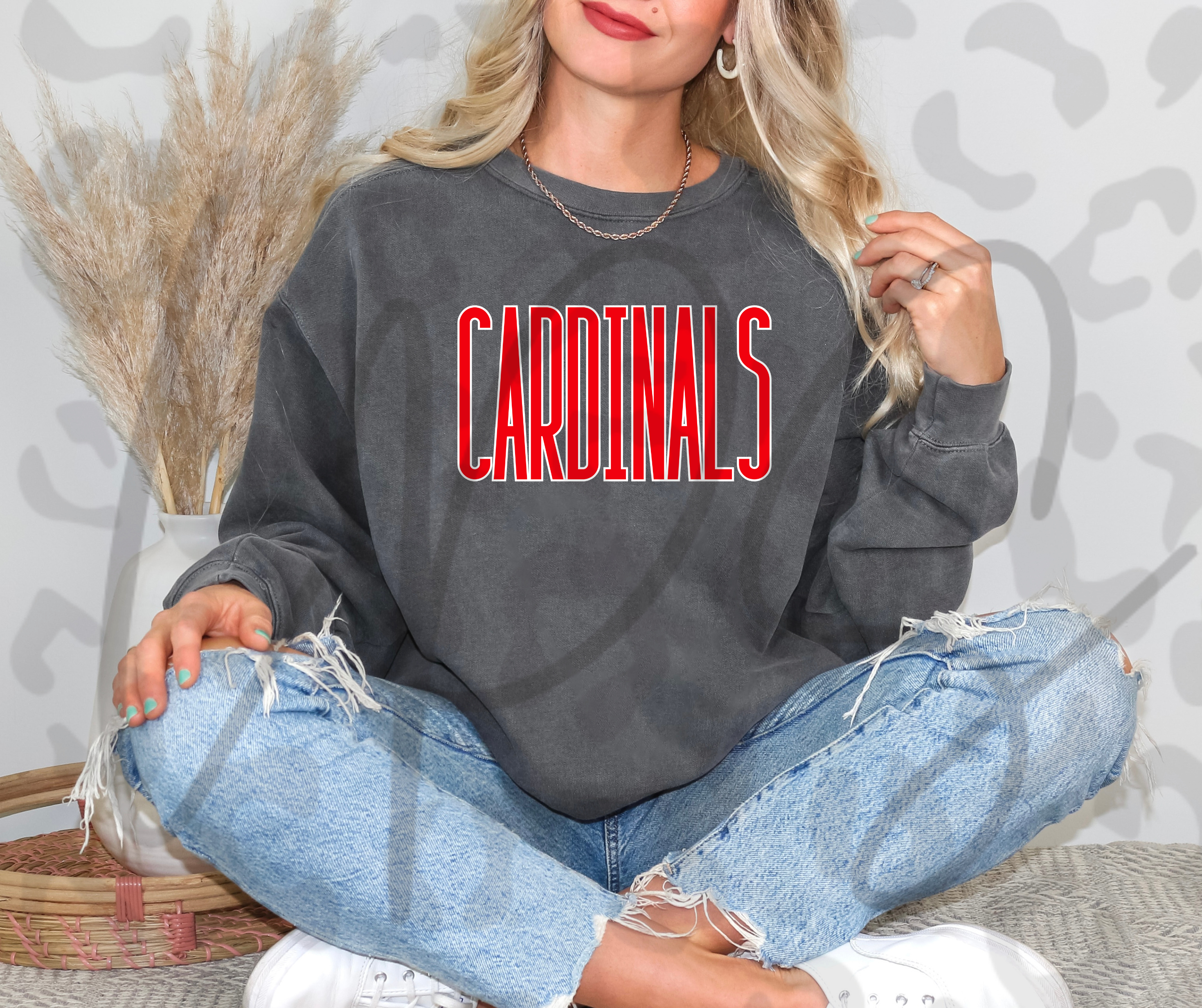 Comfort Colors Cardinals Crewneck – Vintage School Spirit Cozy Sweatshirt