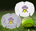 Lady Farmers Softball Crewneck – She Plays Hard She Stands Tall She's a Lady Farmer