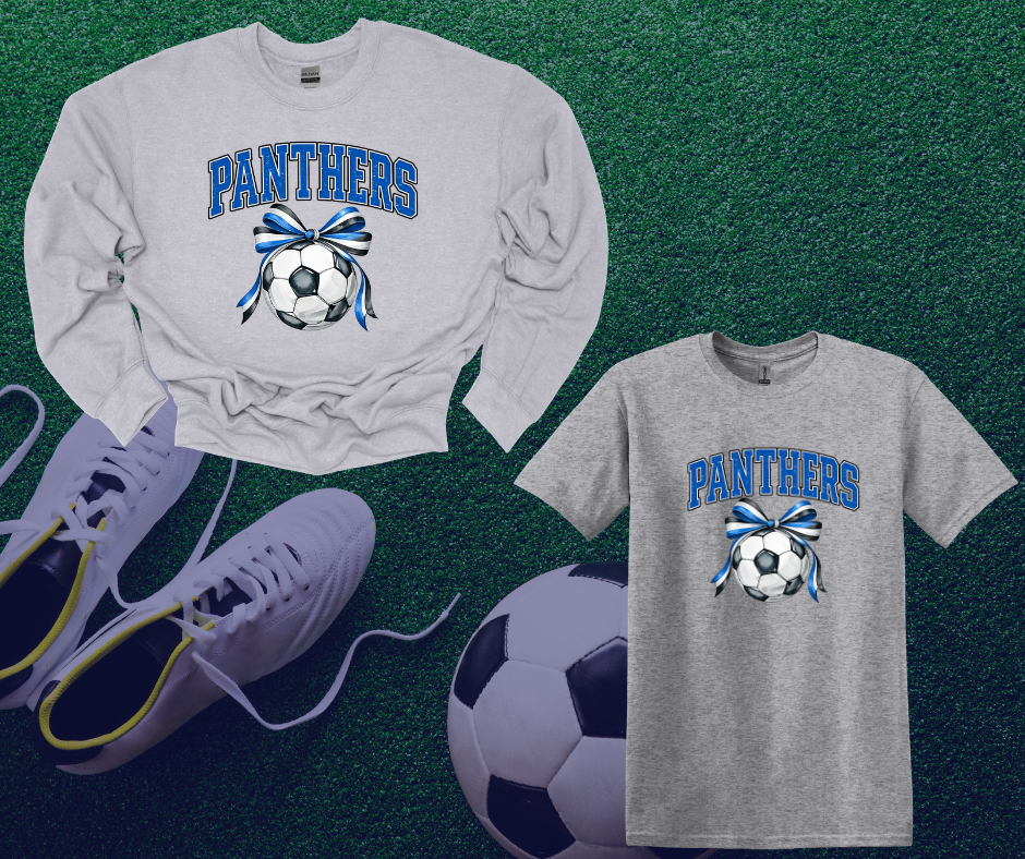Panthers Soccer Ribbon Shirt – Blue Awareness Team Spirit Tee