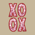 XOXO Sequin Letters PNG – Pink Sparkle Valentine Clipart | Cute Girly Love Sublimation Design