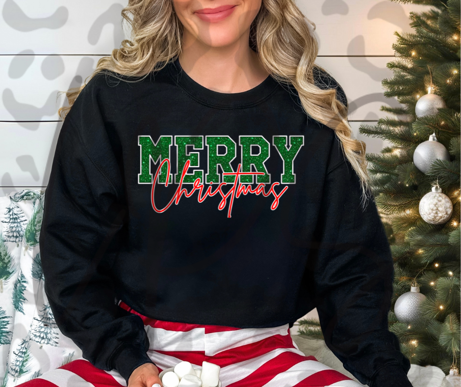 Merry Christmas Crewneck – Cozy Festive Holiday Graphic Sweatshirt