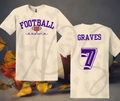Football Mama Personalized Name & Number Tee – Wear Your Player's Story Front & Back