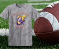 That's My Game Day Feelin Purple Glitter Ball Bow Tee – Sparkle Season Starts Now