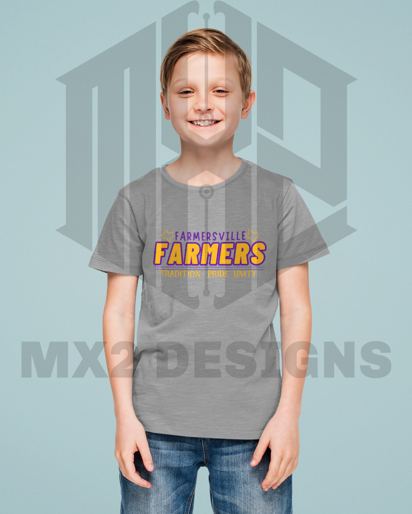 Farmersville Football Tee – Small Town Roots Big Friday Night Energy Pure Farmers Pride