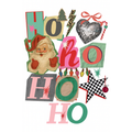 Ho Ho Ho Christmas Collage PNG – Retro Santa, Lights & Holiday Icons Clipart | Festive Sublimation Design