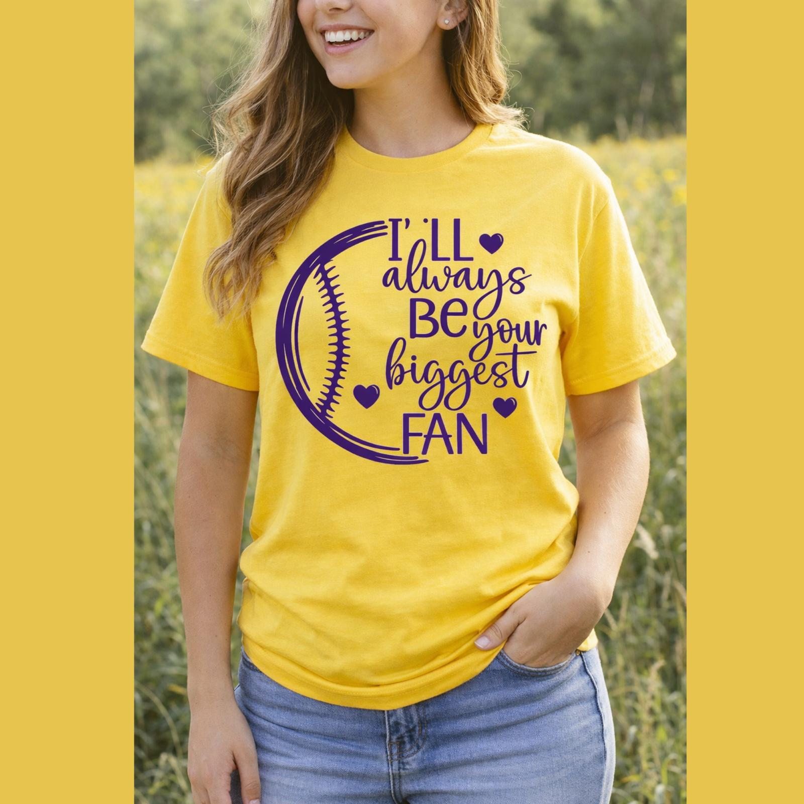 I’ll Always Be Your Biggest Fan Shirt – Cute Baseball Mom Tee