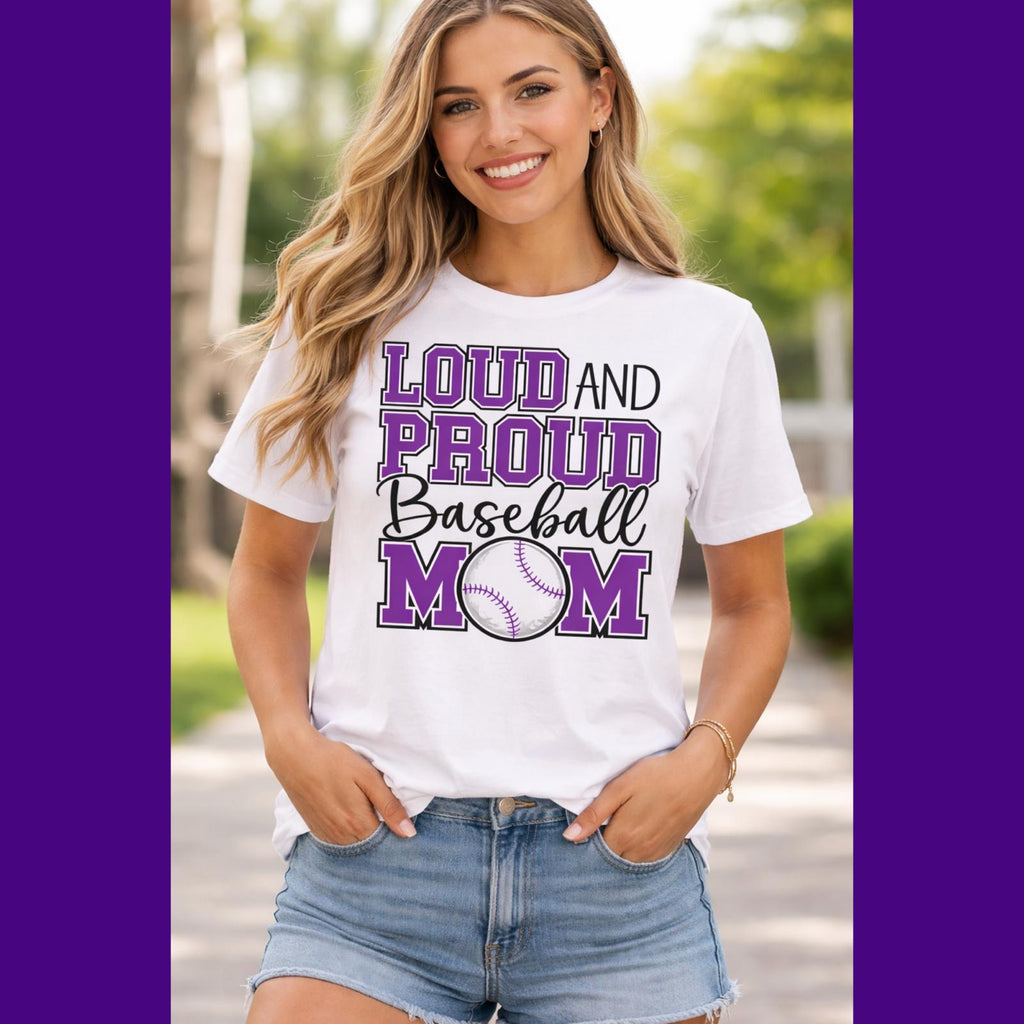 Loud and Proud Baseball Mom Shirt – Bold Game‑Day Spirit Tee