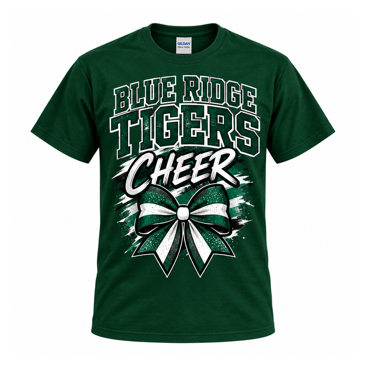 Blue Ridge Tigers Cheer Tee - Gildan Forest Green