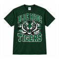 Blue Ridge Tigers Spirit Tee - Gildan Forest Green approved SOP mockup