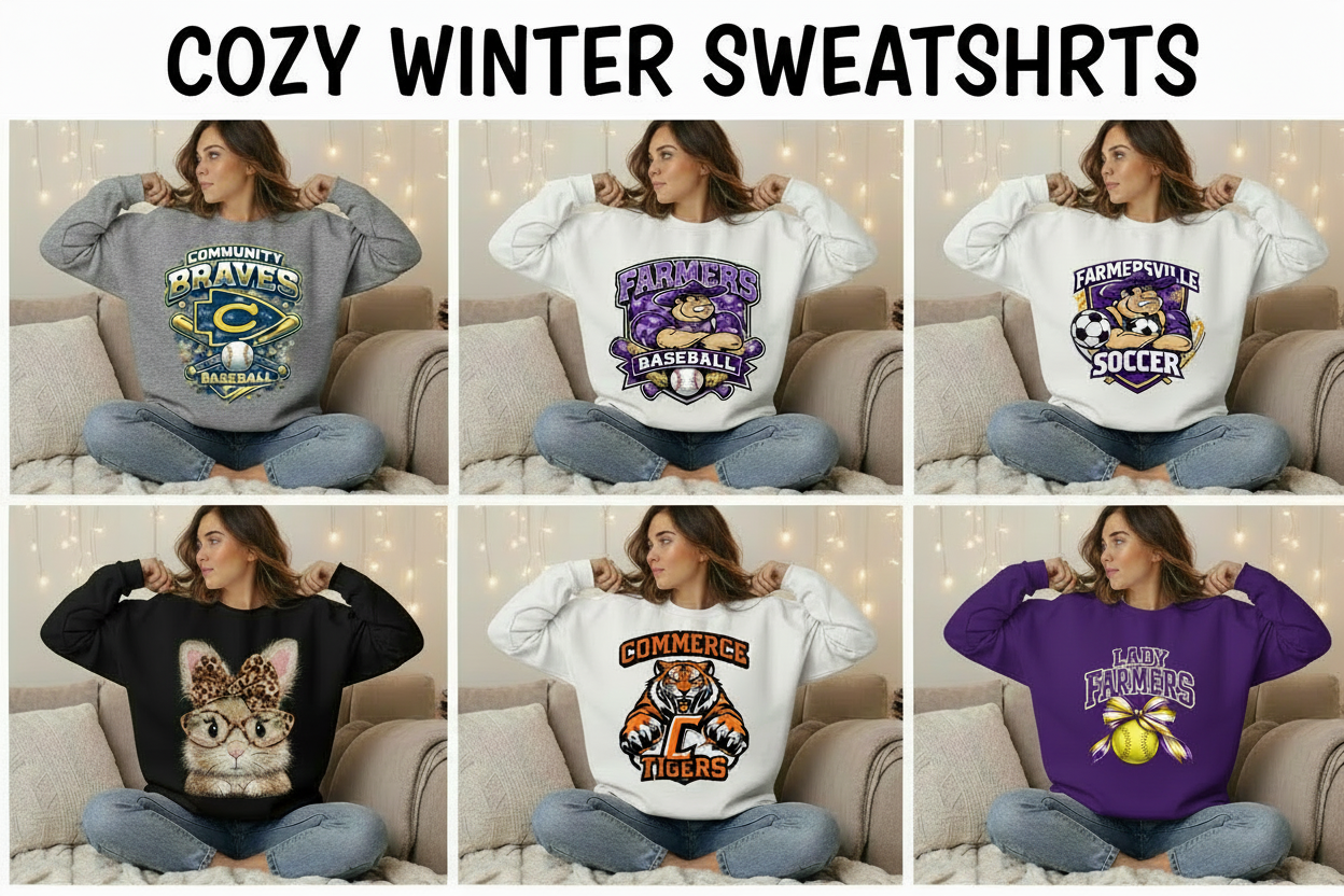Cozy Winter Sweatshirts Banner