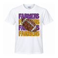 Farmersville Farmers Football adult Gildan 64000 Softstyle tee White