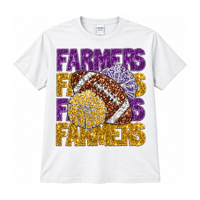 Farmersville Farmers Football & Cheer Tee – Adult, Youth & Toddler