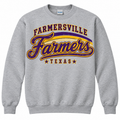 Farmersville Farmers vintage crewneck adult Gildan Sport Gray