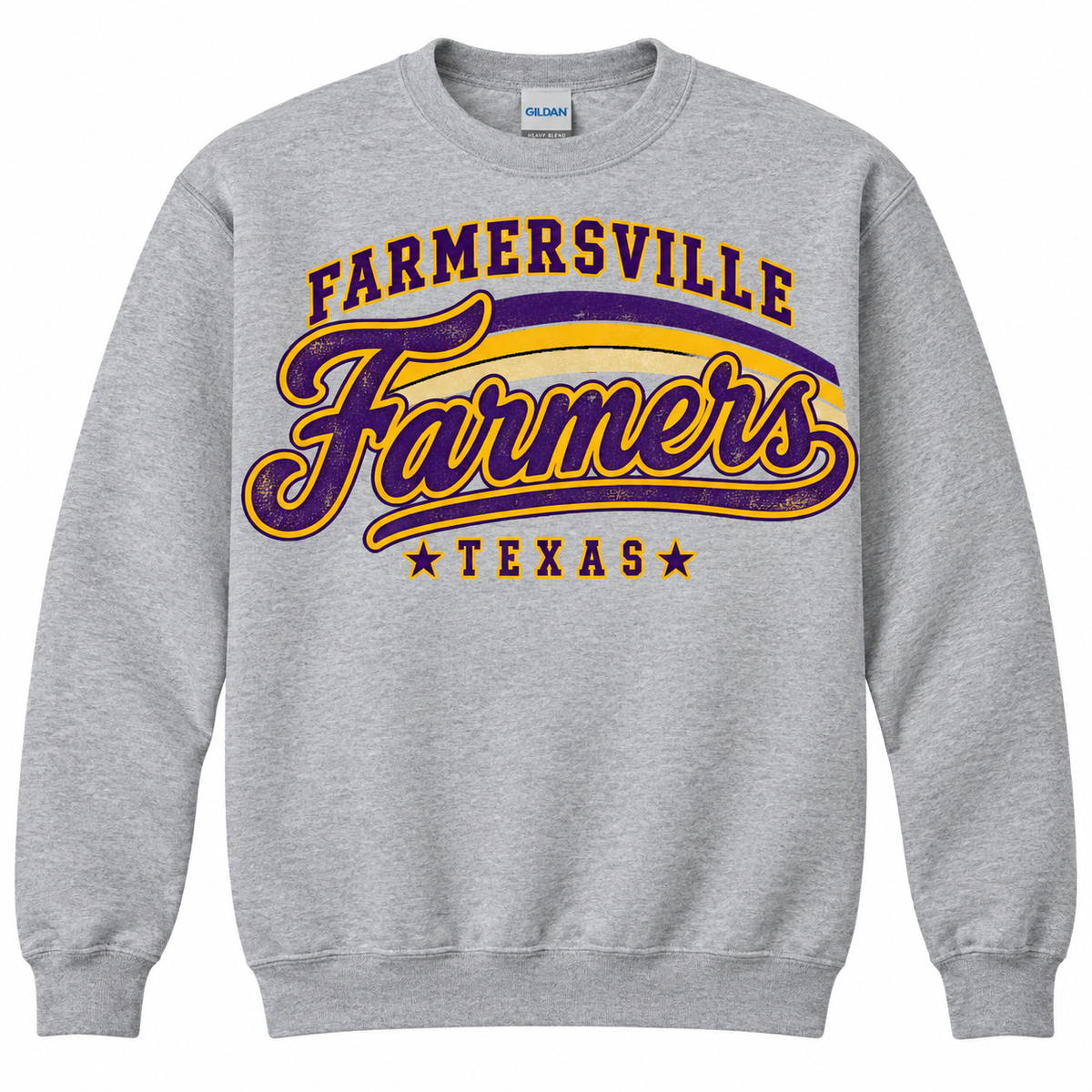 Farmersville Farmers vintage crewneck adult Gildan Sport Gray