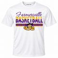 Farmersville Basketball Chevron Banner Purple Script - Adult Sport-Tek ST350 White studio - APPROVED
