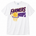Farmersville basketball-hoops Adult Gildan Softstyle 64000 White T-shirt