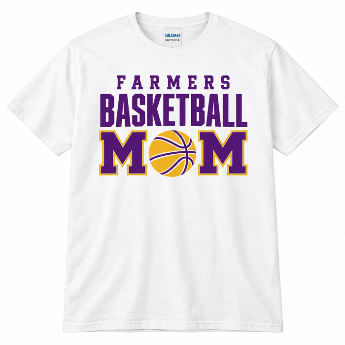 Farmersville Farmers Basketball Mom Tee – Adult