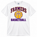 Farmersville basketball-varsity Adult Gildan Softstyle 64000 White T-shirt