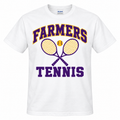 Farmersville tennis Adult Gildan Softstyle 64000 White tee