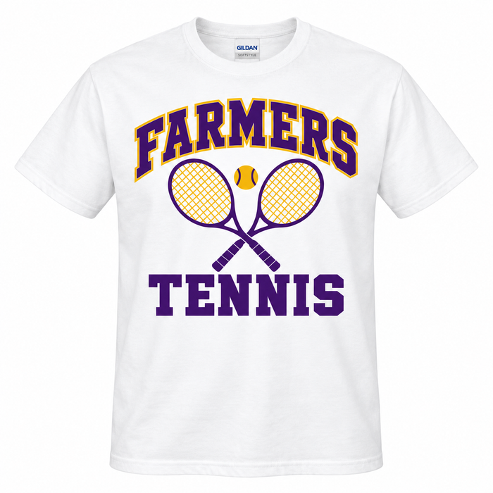 Farmersville Farmers Crossed Rackets Tennis Tee – Adult, Youth & Toddler