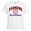 Farmersville Farmers Volleyball white Gildan Softstyle 64000 adult T-shirt