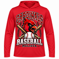 melissa team365 sportred adult approved baseball performance hooded shirt front mockup