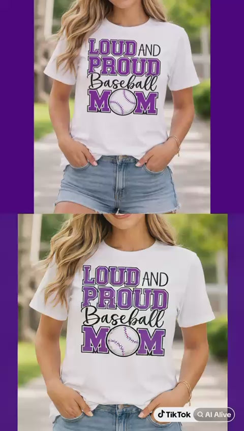 Loud and Proud Baseball Mom Shirt – Bold Game‑Day Spirit Tee