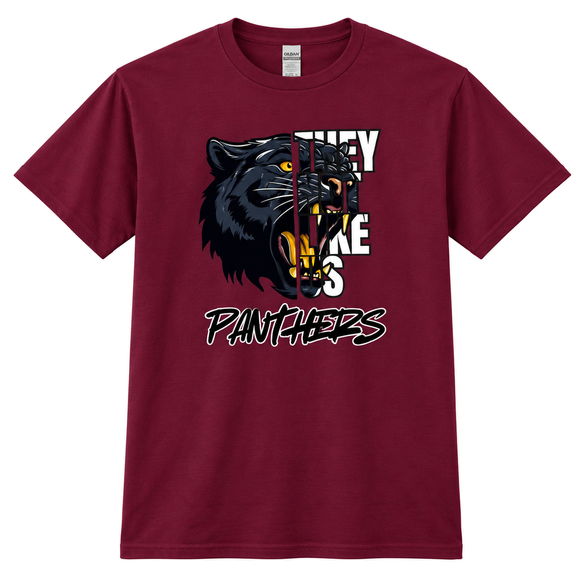 Princeton Panthers notlikeus adult Gildan Softstyle 64000 Maroon garment mockup