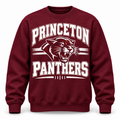 Princeton Panthers maroon crewneck sweatshirt retail mockup