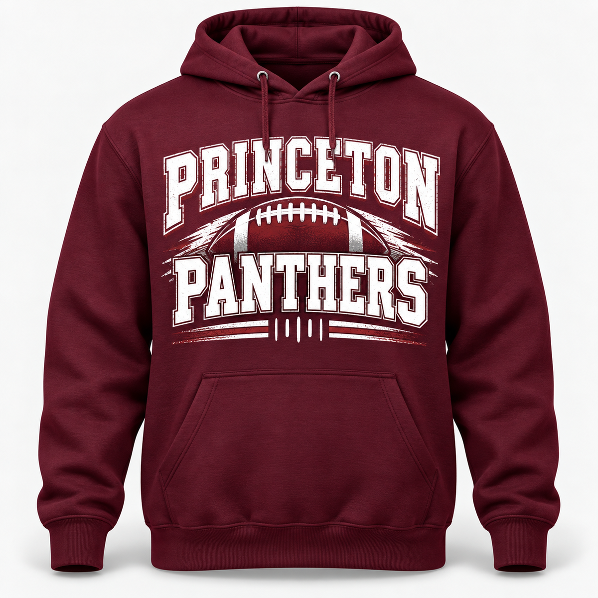 Princeton Panthers maroon football hoodie