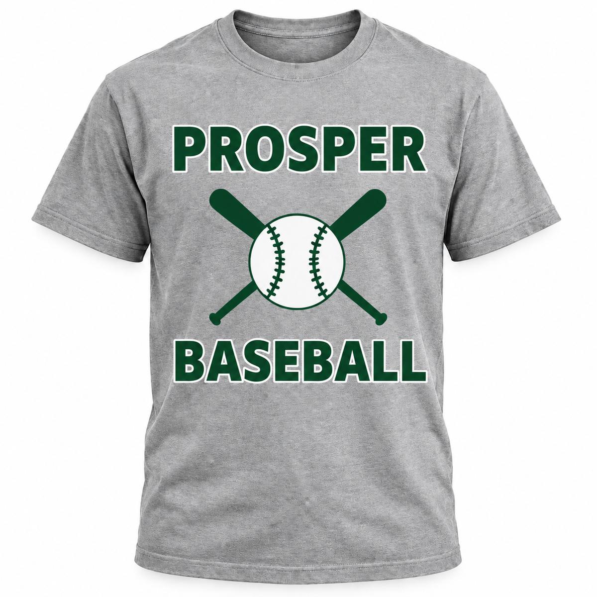 Prosper Eagles baseball tee in heather gray