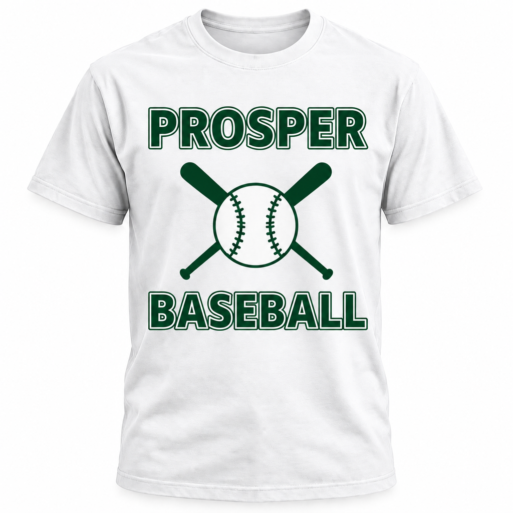 Prosper Eagles baseball tee in white
