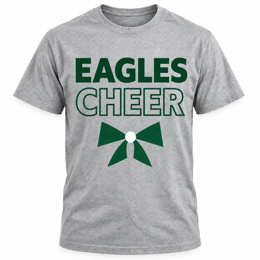 Prosper Eagles cheer tee in heather gray
