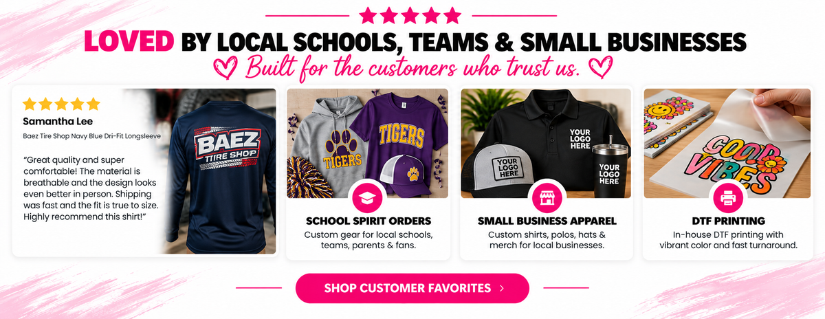 Loved by local schools, teams and small businesses