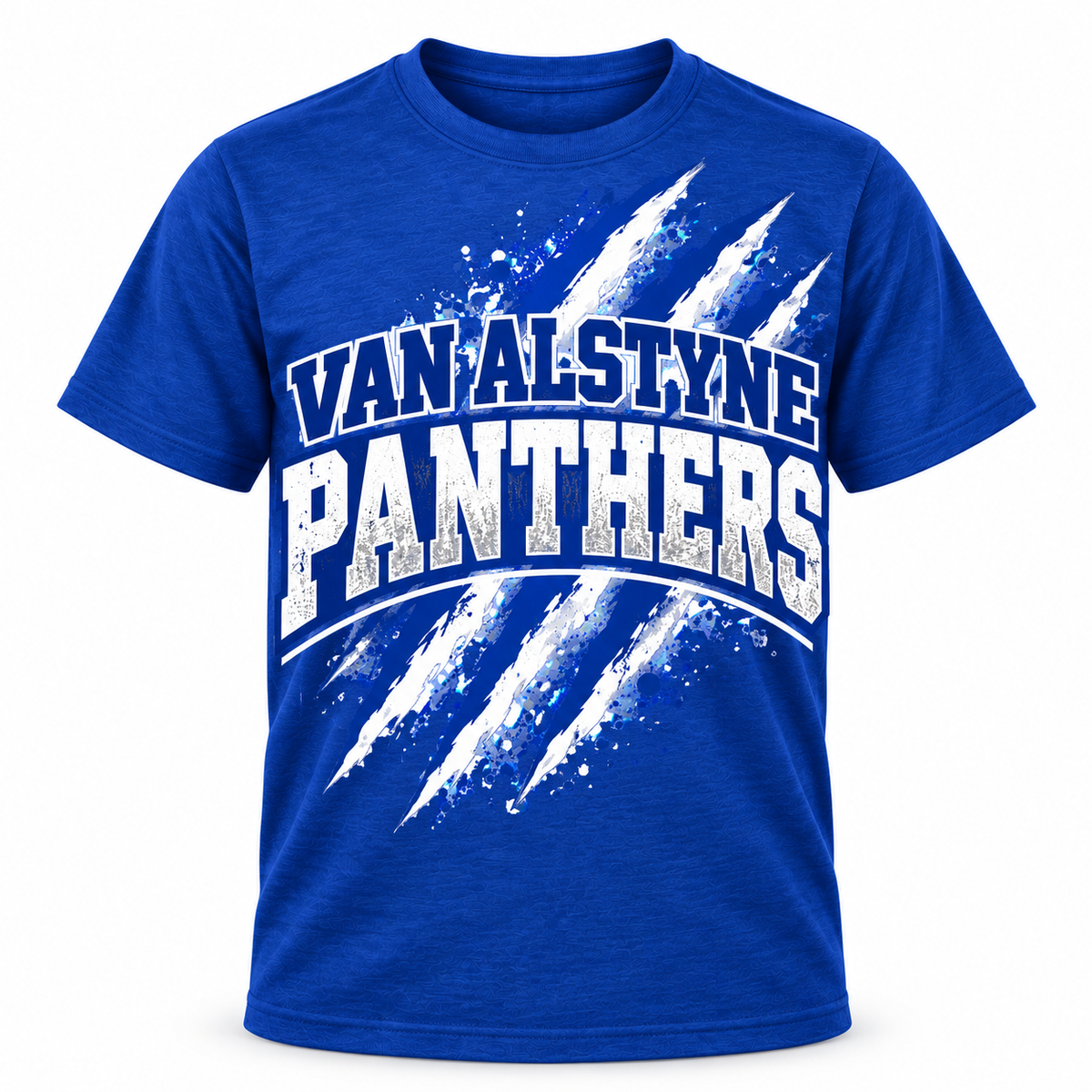 Van Alstyne Panthers blue spirit tee retail mockup